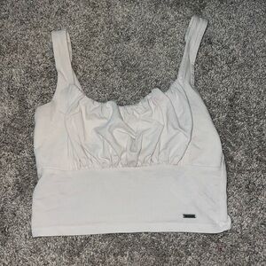Hollister white tank top